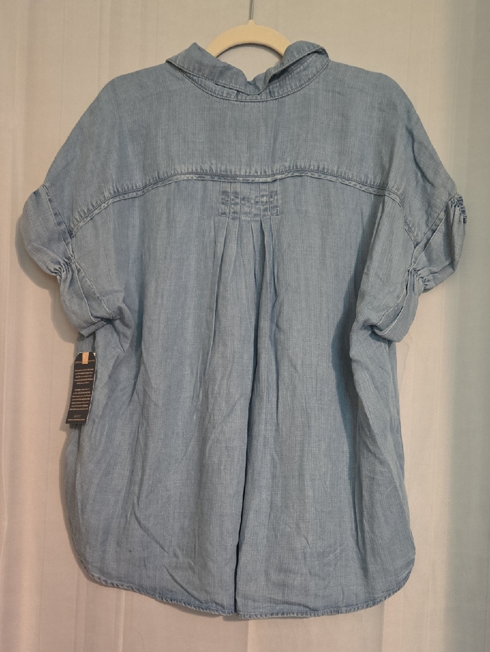 Democracy Womens Lightweight Denim Pullover Top Size XL NWT - Picture 5 of 9